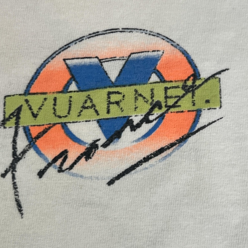 Vintage 1989 Vuarnet France Shirt Mens Large White Logo Graphic Tee Made USA - Picture 6 of 12